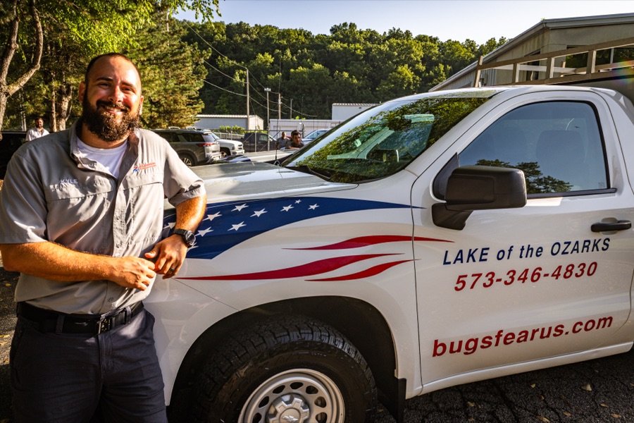 Kyle Shields, All American pest control technician at the Lake of the Ozarks
