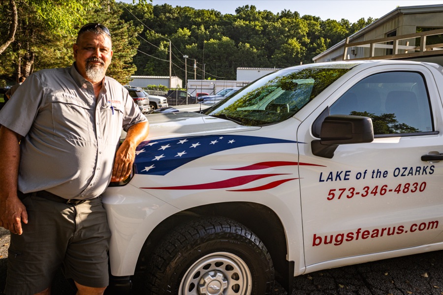 Adam Edison, All American pest control technician at the Lake of the Ozarks