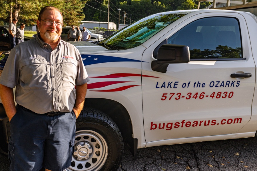 Nick Powell, All American pest control technician at the Lake of the Ozarks
